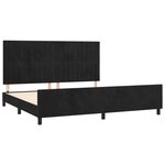vidaXL Cadre de lit sans matelas noir 200x200 cm velours