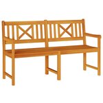 vidaXL Banc de jardin Marron 150 x 56 x 90 cm Bois d'Acacia Massif