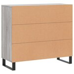 vidaXL Buffet sonoma gris 90x34x80 cm bois d'ingénierie