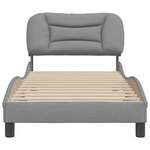 vidaXL Cadre de lit sans matelas Hvar gris clair 90x200 cm tissu
