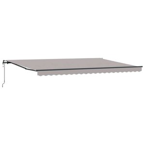 vidaXL Auvent Rétractable Gris clair 500 × 300 cm Tissu et Aluminium