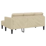 vidaXL Ensemble de Canapés Crème 173 x 131 x 67 cm tissu