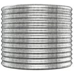 vidaXL Lit surélevé de jardin Acier enduit de poudre Argenté