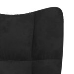 vidaXL Chaise de relaxation Noir Velours