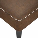 vidaXL Fauteuil long avec coussin et accoudoir droit marron similicuir