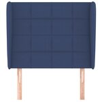 vidaXL Tête de lit avec oreilles Bleu 83x23x118/128 cm Tissu