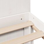 vidaXL Lit bibliothèque sans matelas blanc 180x200 cm bois pin massif