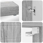 vidaXL Ensemble de mobilier de salle de bain TULUM Gris Sonoma