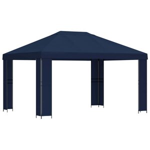 vidaXL Pavillon 4 × 3 m Bleu Polyester et Acier 190 gsm