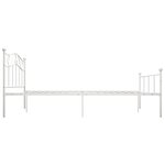 vidaXL Cadre de lit sans matelas blanc métal 140x200 cm