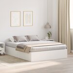 vidaXL Lit de rangement Blanc 160x200 cm