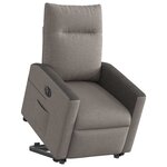 vidaXL Fauteuil inclinable électrique taupe tissu