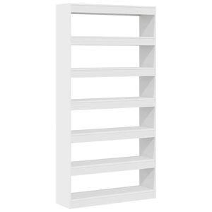 vidaXL Bibliothèque Blanc Bois d'ingénierie