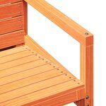 vidaXL Salon de jardin 3 Pièces cire marron bois de pin massif