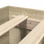 vidaXL Cadre de lit et tête de lit sans matelas chêne sonoma 90x190 cm