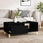 vidaXL Table basse Noir 90x50x36 5 cm Bois d'ingénierie