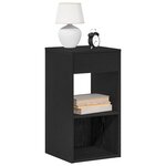 vidaXL Table de chevet avec tiroir noir 35x34x66 5 cm