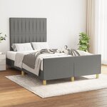vidaXL Cadre de lit sans matelas gris foncé 120x200 cm tissu