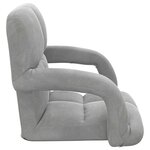 vidaXL Fauteuil de sol ajustable Gris clair Velours
