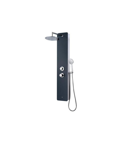 Rousseau colonne de douche hydromassante eris gris anthracite