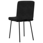 vidaXL Chaises à manger lot de 2 Noir Velours