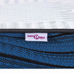 vidaXL Coussins de Matelas Blanc et bleu 100 x 200 cm