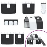 vidaXL Lit mezzanine pour enfants Noir 99 5 x 200 cm Métал