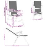 vidaXL Chaises de jardin inclinables 2 Pièces Noir 58 x 73 x 111 5 cm