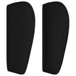 vidaXL Tête de lit avec oreilles Noir 183x23x78/88 cm Tissu