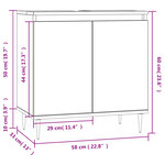 vidaXL Armoire de bain sonoma gris 58x33x60 cm bois d'ingénierie