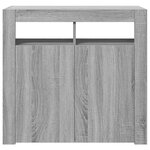 vidaXL Buffet avec lumières LED sonoma gris 80x35x75 cm