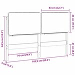 vidaXL Tête de lit capitonnée Blanc et gris clair 160 cm Pin massif