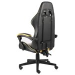 vidaXL Fauteuil de jeux vidéo Noir et doré Similicuir