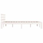 vidaXL Cadre de lit sans matelas blanc bois massif 160x200 cm