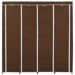 vidaXL Garde-robe avec 4 compartiments Marron 175x45x170 cm