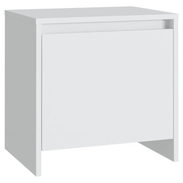 vidaXL Table de chevet blanc 45x34x44 5 cm bois d’ingénierie