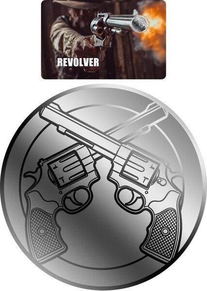 Pièce de monnaie en Platine 12 Dollars g 0.031 (1/1000 oz) Millésime 2026 REVOLVER 1/1000 (PRÉCOMMANDE)