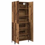 vidaXL Haut Armoire 2 Pièces Bois ancien 69 5 x 34 x 180 cm