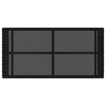 vidaXL Table de jardin Noir 80 x 40 x 40 cm Rattan PE et Verre