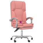 Fauteuil de massage inclinable de bureau informatique étude Rose similicuir rose 02_0025394