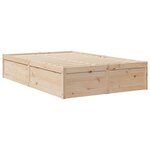 vidaXL Lit bibliothèque sans matelas 120x190 cm bois de pin massif