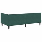 vidaXL Cadre de lit d'angle Vert foncé 100 cm x 200 cm tissu