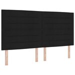 vidaXL Lit à ressorts avec matelas et LED noir 200 x 200 cm en tissu