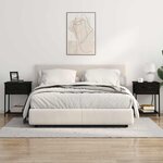 vidaXL Cabinet de chevet avec tiroir 2 Pièces Chêne noir 42 x 41 x 56 cm