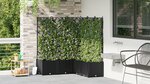 vidaXL jardinière avec treillis 5 Pièces noir 120x120x143 cm