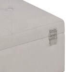 vidaXL Banc avec compartiment de rangement 105 cm Gris Velours