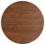 vidaXL Dessus de table rond Marron foncé Ø60x1 5cm Chêne massif traité