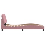 vidaXL Cadre de lit avec LED sans matelas rose 80x200 cm velours