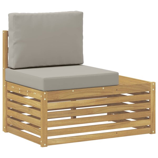 vidaXL Canapé d'extérieur en bout Bois d'Acacia Massif Blanc