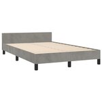 vidaXL Cadre de lit sans matelas gris clair 120x200 cm velours